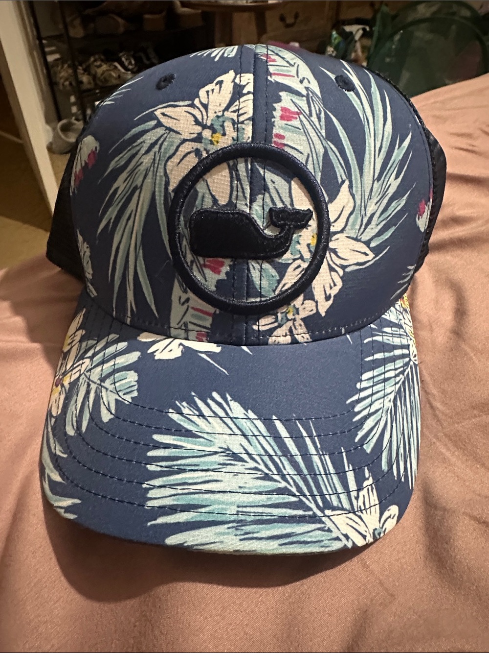 Vineyard Vines Whale Dot Floral Trucker Hat